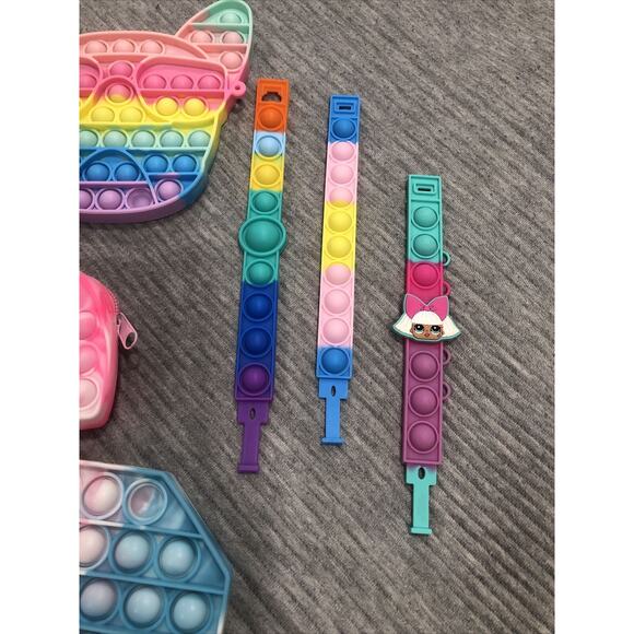 POP IT Fidget Toys Spinners Geometric Sensory Stress Relief Toys Lot Pocketbook - Picture 6 of 8